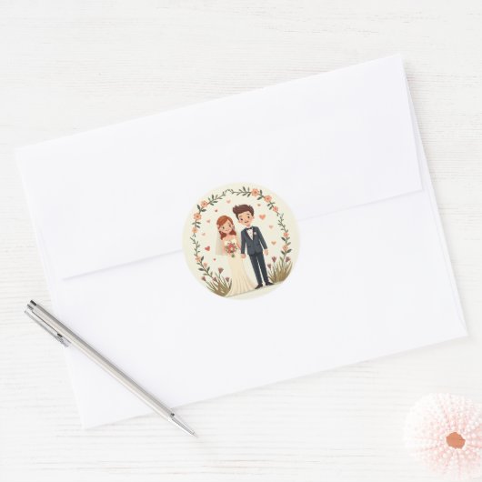 Stickers Mariage romantique (Enveloppe)