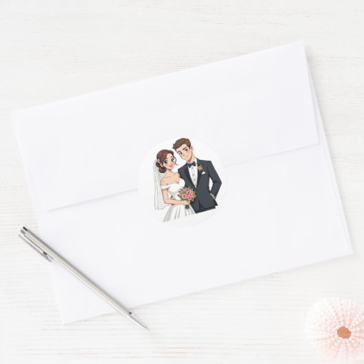 Stickers Mariage romantique (Enveloppe)