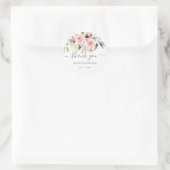 Stickers Mariage romantique Rose Merci Favoriser (Sac)