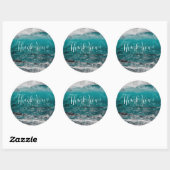 Stickers Mariage rond Vagues écrasantes (Feuille)