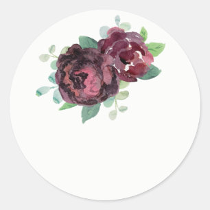 Stickers Mariage Rose Bourgogne Faveur