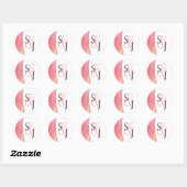 Stickers mariage rose corail (Feuille)