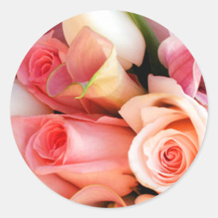 Stickers mariage Rose Enveloppe Sceau