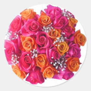 Stickers mariage Rose Enveloppe Sceau