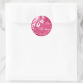 Stickers Mariage rose et blanc (Sac)