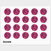 Stickers Mariage rose et noir (Feuille)