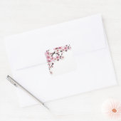 Stickers mariage rose Fleur de cerisier Blanc Favo (Enveloppe)