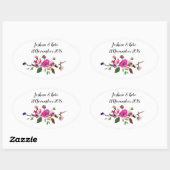Stickers mariage rose floral Favoriser (Feuille)