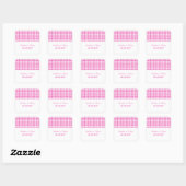 Stickers mariage rose Houndstooth (Feuille)