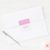 Stickers mariage rose Houndstooth (Enveloppe)