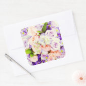 Stickers Mariage Rose Pêche et Violet (Enveloppe)