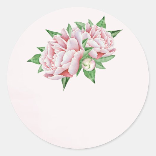 Stickers mariage rose pivoine Favoriser (Devant)