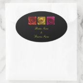 Stickers mariage - Rose rose jaune orange (Sac)