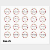 Stickers Mariage rose rustique (Feuille)