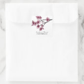 Stickers mariage rose simple fleurs de cerise rose (Sac)
