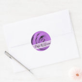 Stickers Mariage Rose violet élégant (Enveloppe)