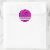 Stickers Mariage Rose violet élégant (Sac)