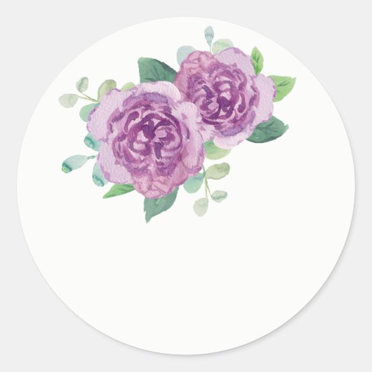 Stickers Mariage Rose violet Favor (Devant)