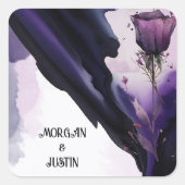 Stickers Mariage Rose Violet Vivid (Devant)