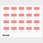Stickers Mariage Rouge Moderne Déco (Feuille)