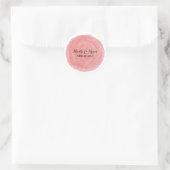 Stickers Mariage Rouge Rond Aquarelle (Sac)