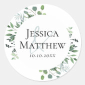 Stickers Mariage Rustique Eucalyptus (Devant)