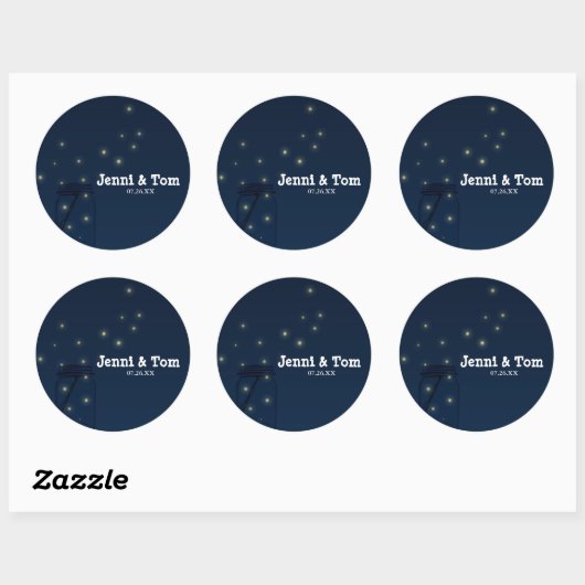 Stickers Mariage Rustique Mason Jar (Feuille)