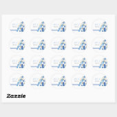 Stickers Mariage Santorin Grèce Étiquettes grecs (Feuille)