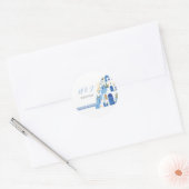 Stickers Mariage Santorin Grèce Étiquettes grecs (Enveloppe)