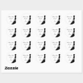 Stickers Mariage Silhouette Bride voilée (Feuille)