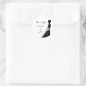 Stickers Mariage Silhouette Bride voilée (Sac)