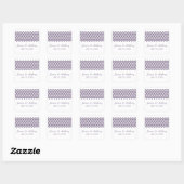 Stickers Mariage Simple Purple Chevron (Feuille)