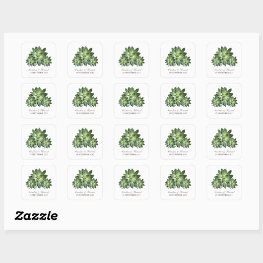 Stickers Mariage Succulent Simple (Feuille)