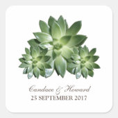 Stickers Mariage Succulent Simple (Devant)