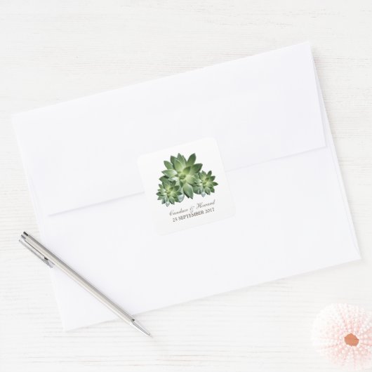 Stickers Mariage Succulent Simple (Enveloppe)