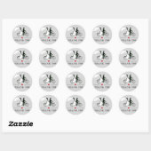 Stickers Mariage Tandem Bicyclette gris (Feuille)