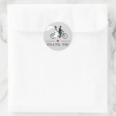 Stickers Mariage Tandem Bicyclette gris (Sac)
