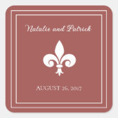 Stickers Mariage Terracotta Fleur de Lis (Devant)