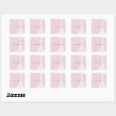 Stickers Mariage Tour Eiffel Rose (Feuille)