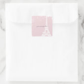 Stickers Mariage Tour Eiffel Rose (Sac)