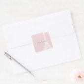 Stickers Mariage Tour Eiffel Rose (Enveloppe)