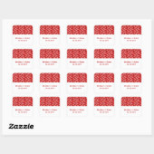 Stickers Mariage Triangles Géométriques Rouge (Feuille)