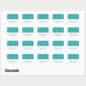 Stickers Mariage Triangles géométriques turquoises (Feuille)