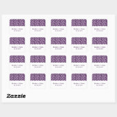 Stickers Mariage Triangles géométriques violets (Feuille)