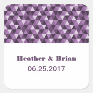 Stickers Mariage Triangles géométriques violets