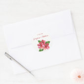 Stickers Mariage Tropical Hibiscus Rouge (Enveloppe)