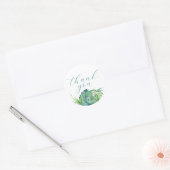 Stickers Mariage Tropical Merci élégant (Enveloppe)