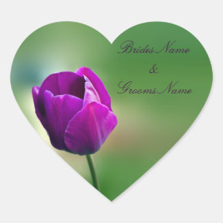 Stickers Mariage Tulipe Violet