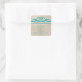 Stickers Mariage turquoise Élégant Déco (Sac)