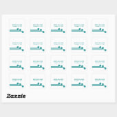 Stickers Mariage turquoise Simple Déco Chic (Feuille)